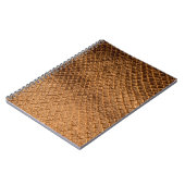 Bronzesnake-Lederleder mit Wavy-Textur Notizblock (Linke Seite)
