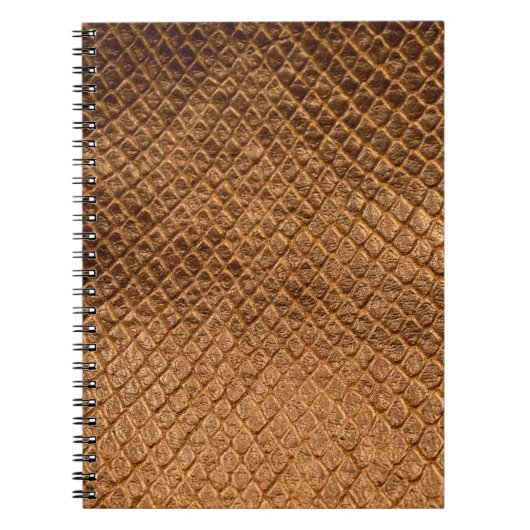 Bronzesnake-Lederleder mit Wavy-Textur Notizblock (Vorderseite)