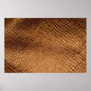 Bronzesnake-Lederleder mit Wavy-Textur Poster