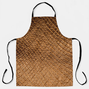 Bronzesnake-Lederleder mit Wavy-Textur Schürze