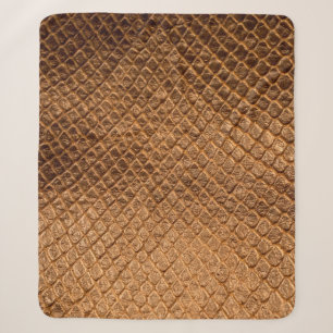 Bronzesnake-Lederleder mit Wavy-Textur Sherpadecke