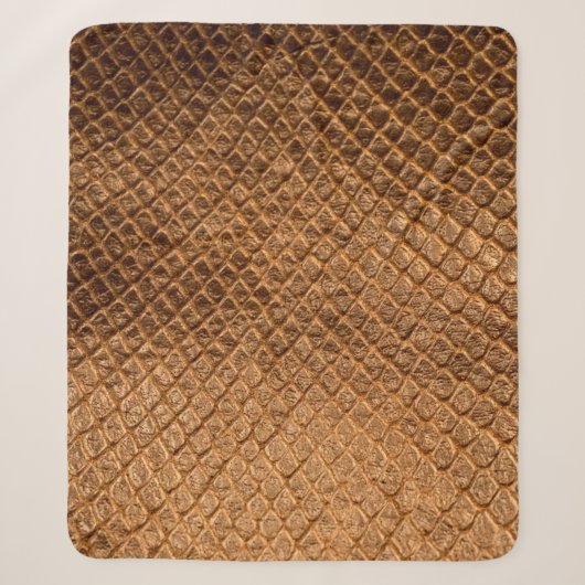 Bronzesnake-Lederleder mit Wavy-Textur Sherpadecke (Vorderseite)