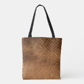 Bronzesnake-Lederleder mit Wavy-Textur Tasche (Rückseite)