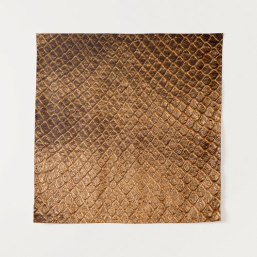Bronzesnake-Lederleder mit Wavy-Textur Wandteppich (Vorderseite)