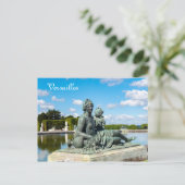 Bronzestatue im Garten des Schlosses Versailles Postkarte (Stehend Vorderseite)