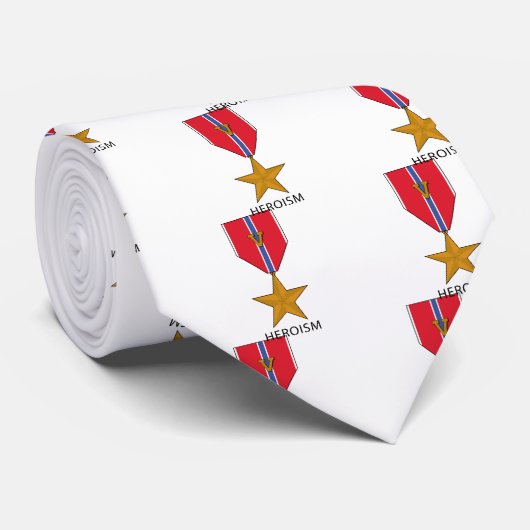 Bronzestern mit 'V' - Heldentum Krawatte (Gerollt)