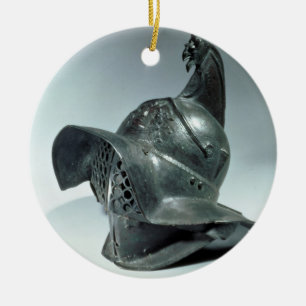 Bronzesturzhelm von Thracian Gladiator, römisch, Keramik Ornament
