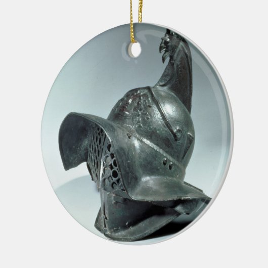 Bronzesturzhelm von Thracian Gladiator, römisch, Keramik Ornament (Links)
