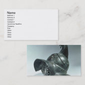 Bronzesturzhelm von Thracian Gladiator, römisch, Visitenkarte (Vorne/Hinten)