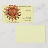 BronzeSun auf Sahnehintergrund Visitenkarte (Vorne/Hinten)