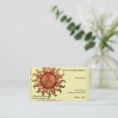 BronzeSun auf Sahnehintergrund Visitenkarte (Stehend Vorderseite)