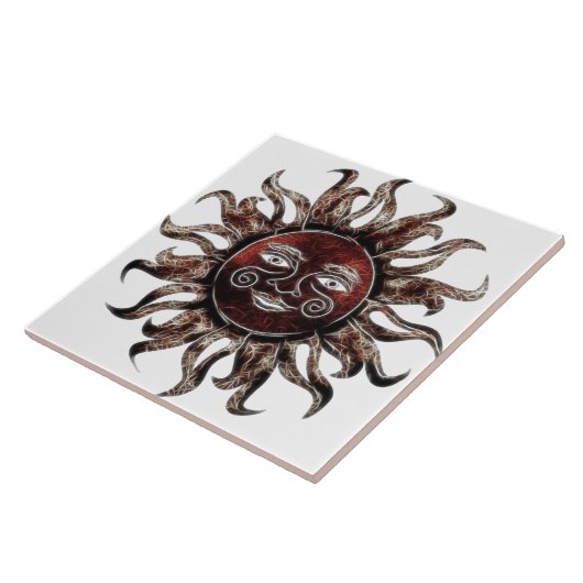 Bronzesun-Fraktal Fliese (Seite)