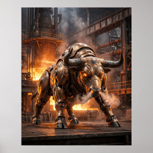 Bronzetor des Stiers Poster