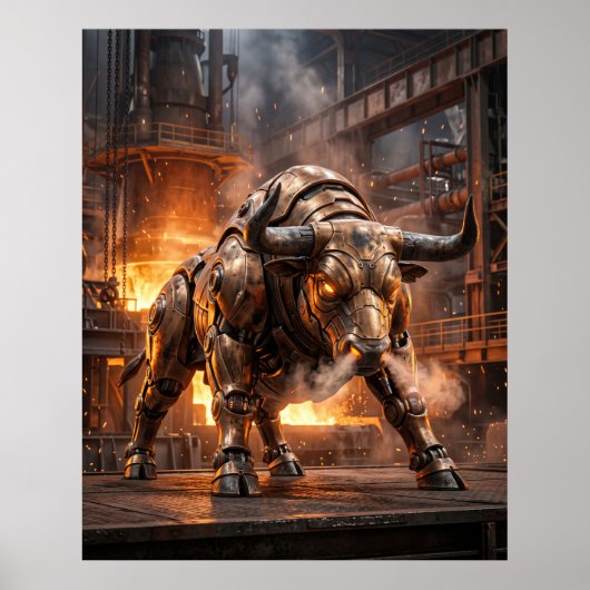 Bronzetor des Stiers Poster (Vorne)