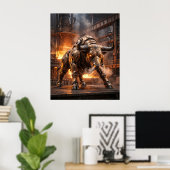 Bronzetor des Stiers Poster (Heimbüro)