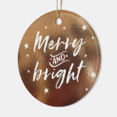 Bronzeweihnachtsverzierung mit personalisiertem keramik ornament (Links)