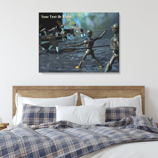 Bronzezeitroboter Leinwanddruck (Insitu (Schlafzimmer))