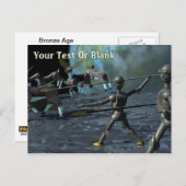 Bronzezeitroboter Postkarte (Vorne/Hinten)