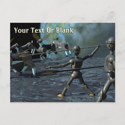 Bronzezeitroboter Postkarte (Vorderseite)