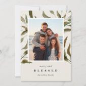 Bronzierte Feiertags-Foto-Karte der Feiertagskarte (Vorderseite)