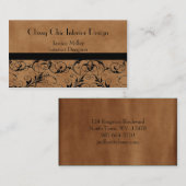 Bronzierte Veloursleder-Visitenkarten Visitenkarte (Vorne/Hinten)