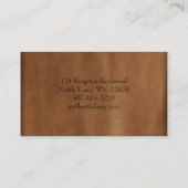 Bronzierte Veloursleder-Visitenkarten Visitenkarte (Rückseite)