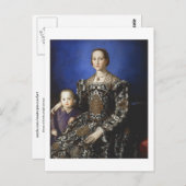 Bronzino Eleanor von Toledo und ihrem Sohn Postkarte (Vorne/Hinten)