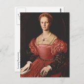 Bronzino - Lucrezia Panciatichi - 1540 Postkarte (Vorne/Hinten)
