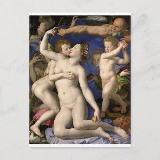 Bronzino: Venus, Cupid, Torheit und Zeit Postkarte