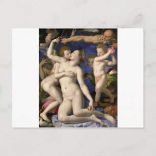 Bronzino: Venus, Cupid, Torheit und Zeit Postkarte