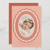 Brooch Keepake Geburtsankündigung Einladung (Vorne/Hinten)