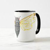 Brood X 17 Jahre Periodische Cicada Tasse (VorderseiteRechts)