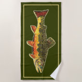 Brook Foreut Fischen Ichthyology Beach Handtuch (Vorderseite)