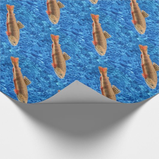 Brook Foreut Fish Wrapping Paper Geschenkpapier (Ecke)