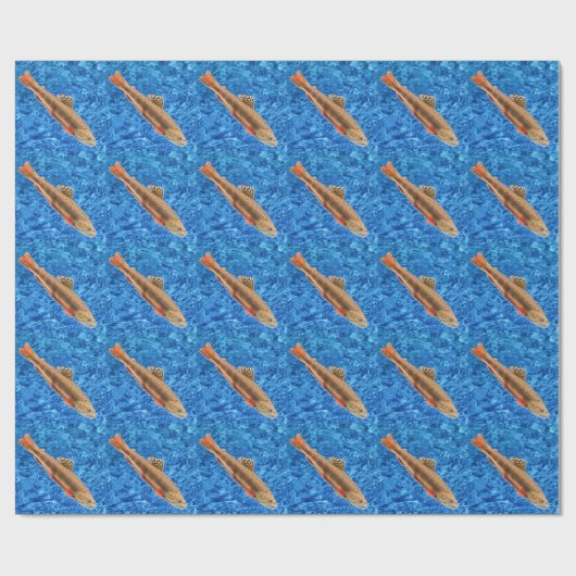 Brook Foreut Fish Wrapping Paper Geschenkpapier (Flach)