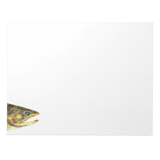 Brook Foreut Fisherman Notizblock (Vorderseite)