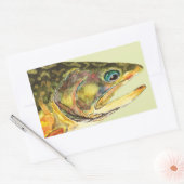 Brook Foreut Fisherman Rechteckiger Aufkleber (Umschlag)