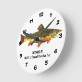 Brook Foreut Fisherman Runde Wanduhr (Winkel)