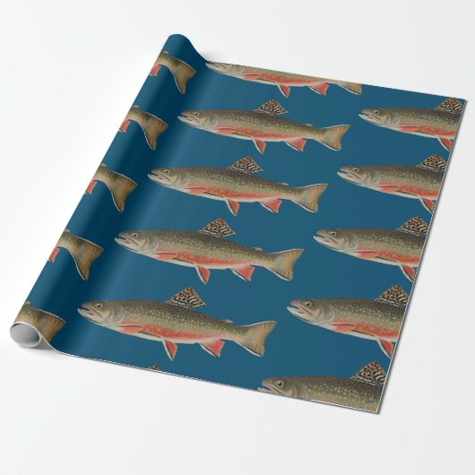 Brook Foreut Fishing Theme Geschenkpapier (Ungerollt)