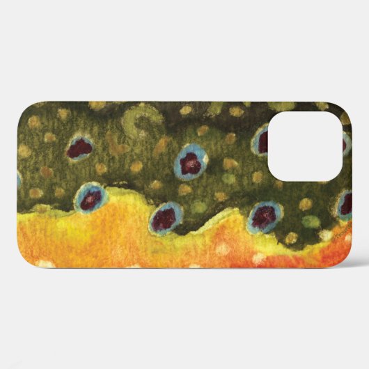Brook Foreut Skin Fly Fishing Ichthyologe Anglen Case-Mate iPhone Hülle (Rückseite (Horizontal))