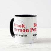 Brook Peterson Mystery Author Logo-Tasse Tasse (Vorderseite Links)