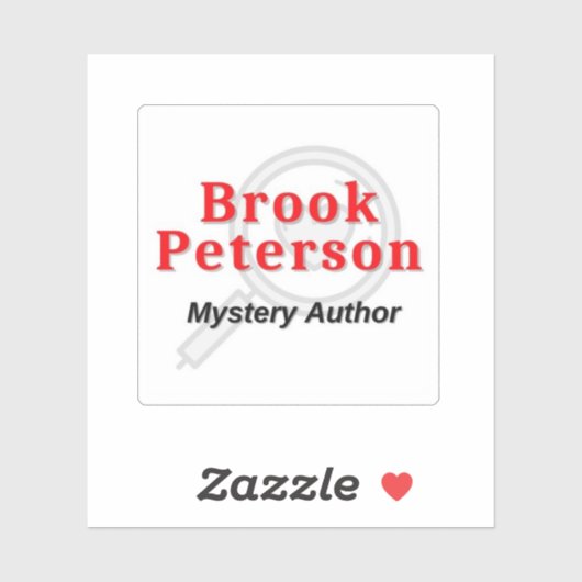 Brook Peterson Mystery Author Sticker (Blatt)