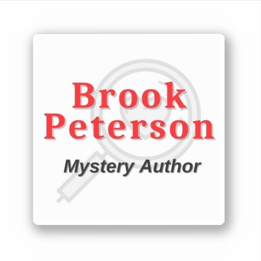 Brook Peterson Mystery Author Sticker (Vorderseite)