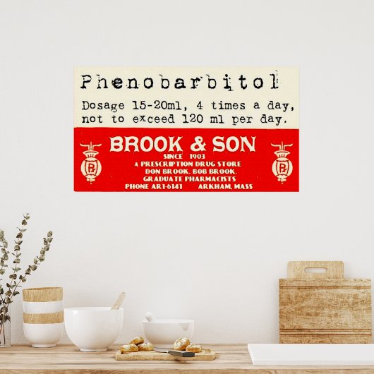 Brook & Son Arkham-Label Poster (Küche)