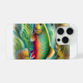 Brook Trout 230924AREF105 - Watercolor iPhone Hülle (Rückseite (Horizontal))