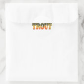 Brook Trout Art Runder Aufkleber (Tasche)