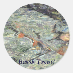 Brook Trout Aufkleber Karte Einladungs-Aufkleber F