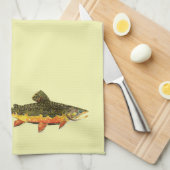 Brook Trout Fischmalerei Handtuch (Viertel Falte)