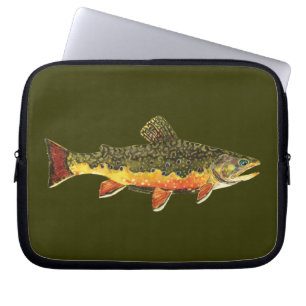 Brook Trout Fischmalerei Laptopschutzhülle