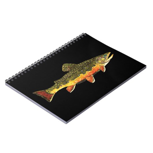 Brook Trout Fischmalerei Notizblock (Linke Seite)